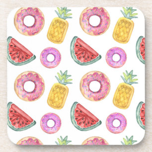 Pastel Waterverf Pool Float Patroon Onderzetter