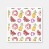 Pastel Waterverf Pool Float Patroon Servet (Voorkant)