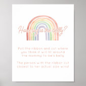 Pastel Waterverf Rainbow Hoe groot is Belly Game Poster (Voorkant)