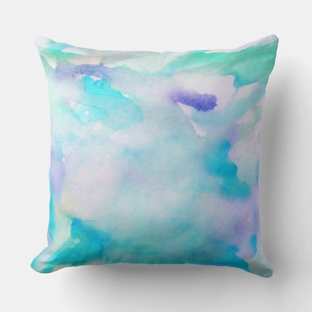 PASTEL WATERVERF Retro ONTWERP Sierkussen (Voorkant)