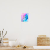 Pastel Waterverf Roos Gold Hustle Poster (Keuken)