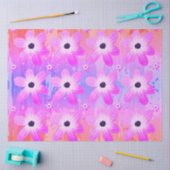 Pastel Waterverf Roze Bloemen Tissuepapier (Craft)