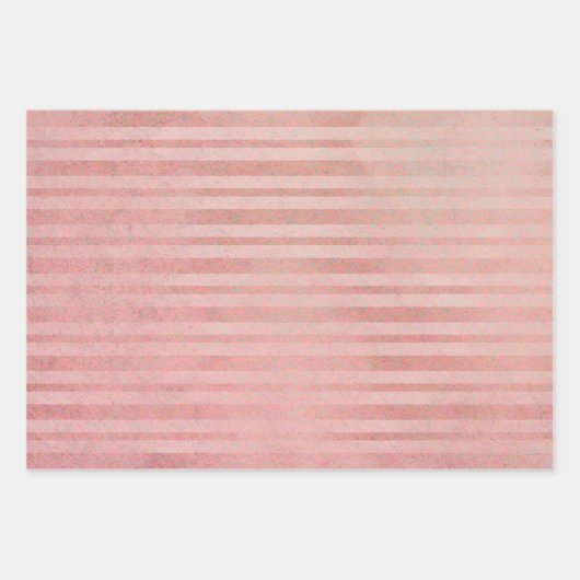 Pastel Waterverf Roze Goud Gepolkte Strepen Inpakpapier Vel (Voorkant 2)