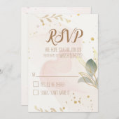 Pastel waterverf RSVP Save The Date (Voorkant / Achterkant)