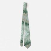 Pastel waterverf saliegroen goud stropdas (Achterkant)