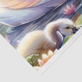 Pastel Waterverf Schilderachtig zwanen Decoupage Tissuepapier (Detail)