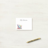 Pastel Waterverf Schooljuf Post-it® Notes (Op bureau)