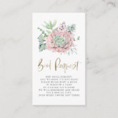 Pastel Waterverf Succulent Book Request Informatiekaartje (Voorkant)