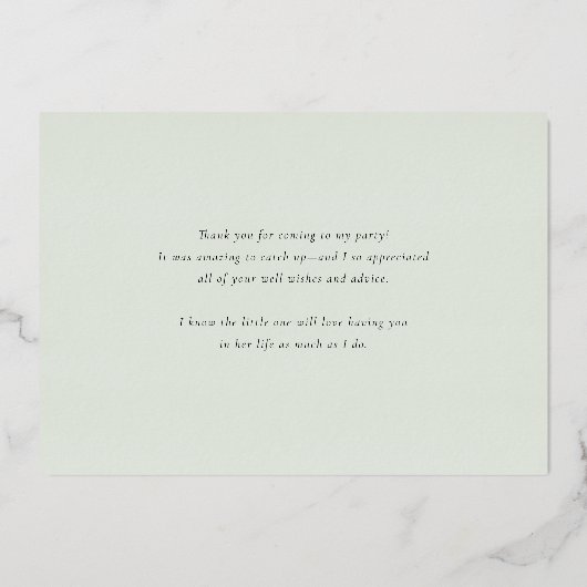 Pastel Waterverf Succulturen Hartelijk dank Folie Uitnodiging (Achterkant)