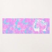 Pastel Waterverf Tie Dye Monogram Yogamat (Voorkant (horizontaal))