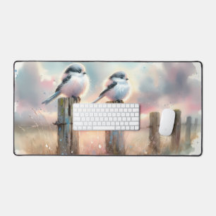 Pastel Waterverf Vogels Omheiningspost Zonsonderga Bureaumat