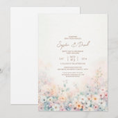 Pastel Waterverf Weddenschap Kaart (Voorkant / Achterkant)