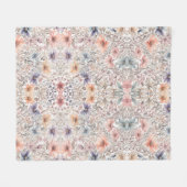 Pastel Waterverf Wildflower Pattern Fleece Deken (Voorkant (Horizontaal))
