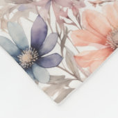 Pastel Waterverf Wildflower Pattern Fleece Deken (Hoek)