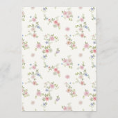 Pastel Waterverf Wildflower Wedding Menu (Achterkant)