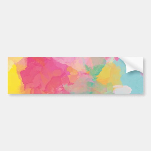 Pastel-Waterverven Bumpersticker (Voorkant)