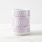 Pastel Wave Abstract Pattern Coffee Mug Koffiemok (Center)