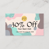 Pastel Wave Modern Restaurant QR Code Menu en Kortingskaartje (Voorkant)