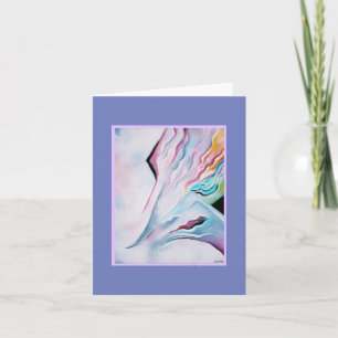 PASTEL WAVES ABSTRACTE KUNST NOTECARD KAART
