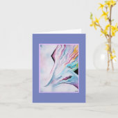 PASTEL WAVES ABSTRAIT ART CARTE POUR NOTES (Fleur jaune)