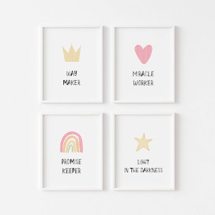 Pastel Way maker poster set van 4