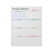 Pastel Weekplanner & To-Do List Notitieblok (Gedraaid)
