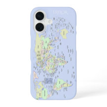 Pastel Wereldkaart – Gepersonaliseerd
