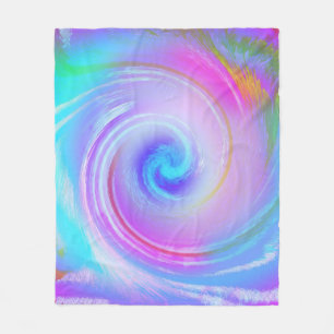 Pastel Wervelend Abstract Dekbed Fleece Deken