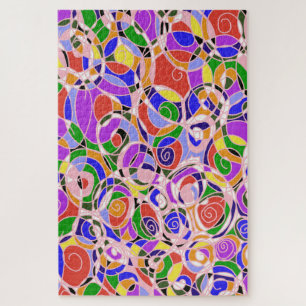 Pastel Wervelende Abstracte Patronen Legpuzzel