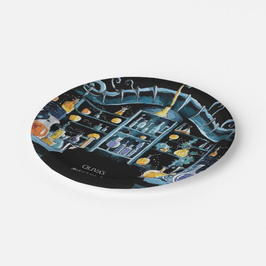 Pastel Wetenschap Experiment Wetenschapper Verjaar Papieren Bordje (Gekanteld)