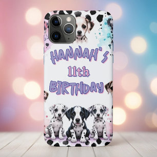 Pastel Whimsische Dalmatische Verjaardagsfeest iPhone 11 Pro Hoesje