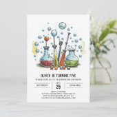 Pastel Whimsy Lab Chemie Verjaardag Kaart (Staand voorkant)