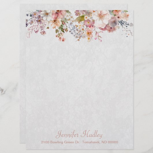 Pastel Wild Flowers Custom (Voorkant / Achterkant)