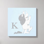 Pastel Wild Thing | Voeg je Initiaal toe Canvas Afdruk (Voorkant)