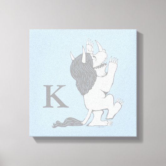 Pastel Wild Thing | Voeg je Initiaal toe Canvas Afdruk (Voorkant)