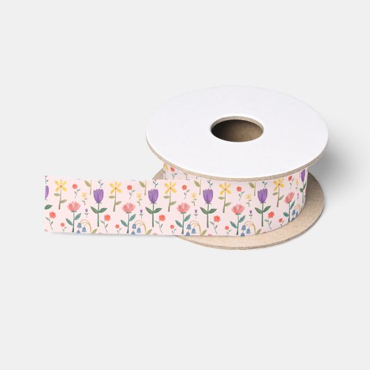 Pastel Wilde Bloem Lint (Spoel)