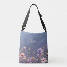 Pastel Wilde Bloemen Lente Personaliseerbare Kleur Crossbody Tas