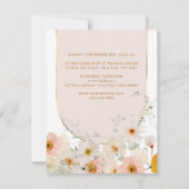 Pastel Wildflower Bevestiging Uitnodiging (Achterkant)
