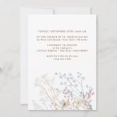 Pastel Wildflower Bevestiging Uitnodiging (Achterkant)