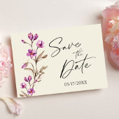 Pastel Wildflower Boho Wedding Save the Date Briefkaart