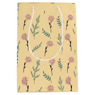 Pastel Wildflower Botanical Gift Bag Medium Cadeauzakje