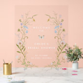 Pastel Wildflower Cadre Whimsical Bridal Douche (Mariage)