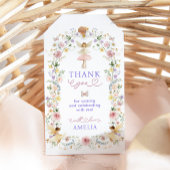 Pastel Wildflower Fairy Garden Verjaardagsfeest Cadeaulabel