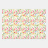 Pastel Wildflower Floral Pattern Inpakpapier Vel (Voorkant)