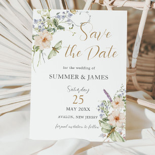 Pastel Wildflower Garden Delicate Floral Wedding Save The Date