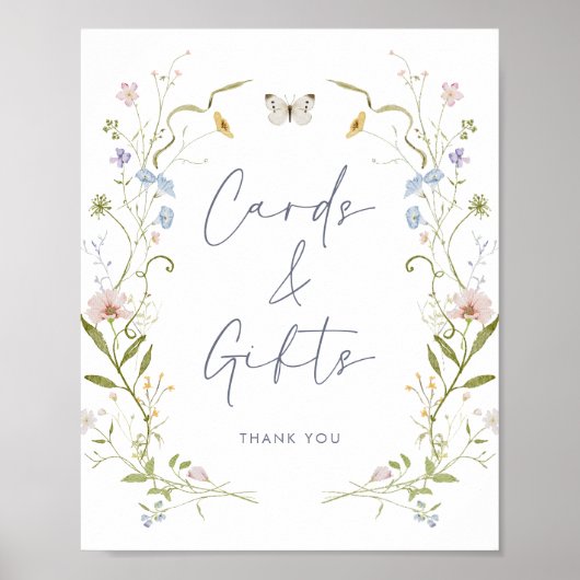 Pastel Wildflower Kaarten en geschenken Poster (Voorkant)