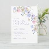 Pastel Wildflower Love is in het Vrijgezellenfeest Kaart (Staand voorkant)