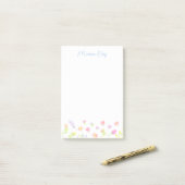 Pastel Wildflower Personalized Blue Notes (Op bureau)