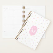 Pastel Wildflower Pink Monogram Planner (Devant avec enveloppe)