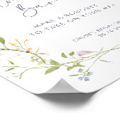 Pastel Wildflower Vrijgezellenfeest Flower Bar Poster (Hoek)